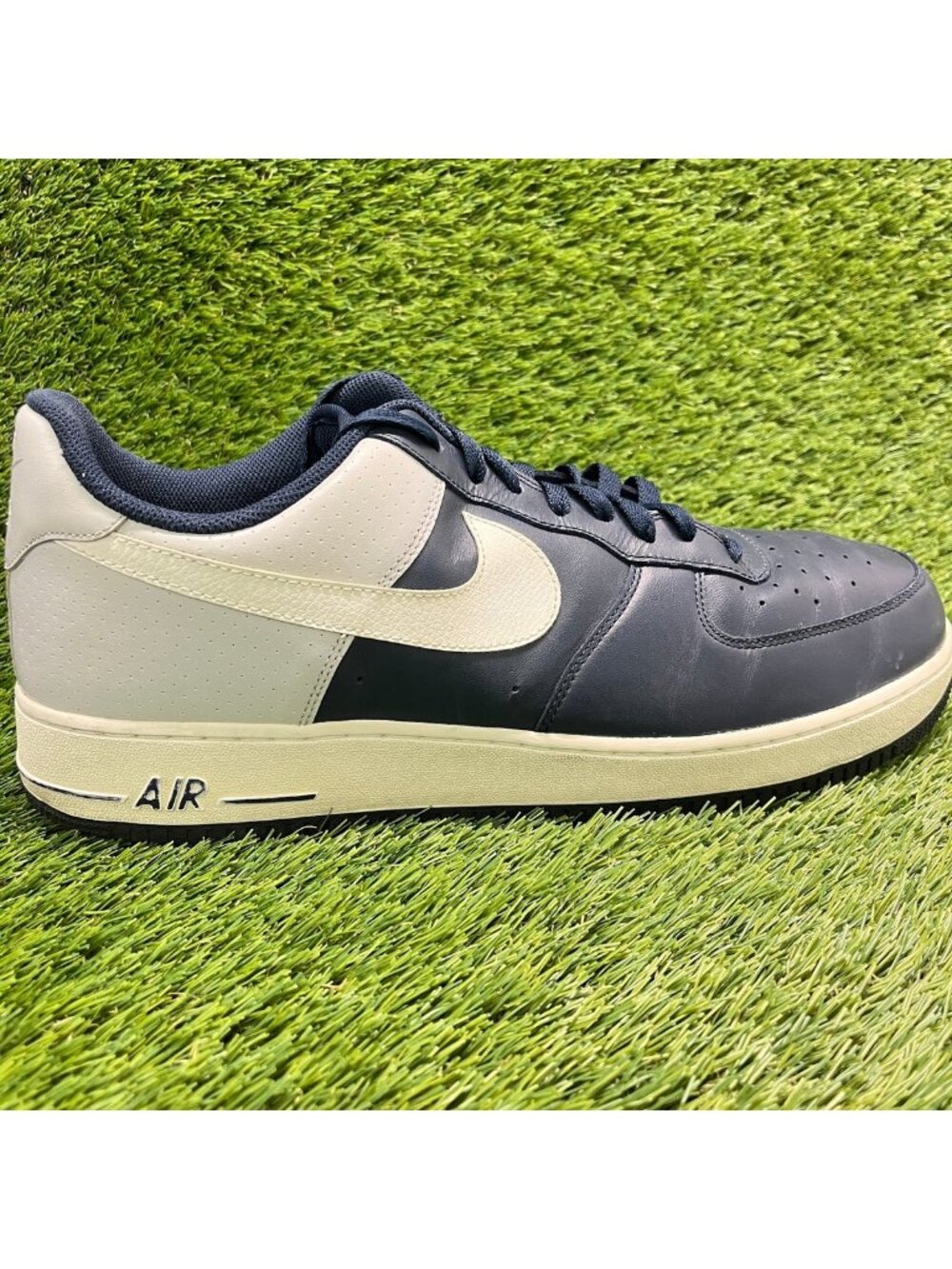 Nike Air Force 1 '07 Obsidian Navy Mens Size 15 Athletic Leather Shoes Sneakers